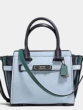 Coach color block satchel , green, blue and navy
NWOT